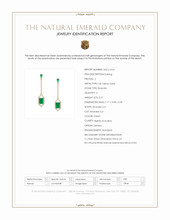 2.21 Ct.Tw.Total Carat Weight Emerald and Natural Diamond Pave Earrings, 14K Yellow Gold Scan Report