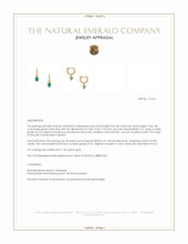 0.48&nbsp;Ct.Tw.Total Carat Weight Emerald and Natural Diamond Halo Earrings, 14K Yellow Gold Appraisal