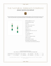 0.71 Ct.Tw.Total Carat Weight Emerald and Natural Diamond Drops Earrings, 14K Yellow Gold Scan Report