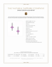 0.33 Ct.Tw.Total Carat Weight Pink Sapphire and Natural Diamond Pave Earrings, 14K White Gold Scan Report