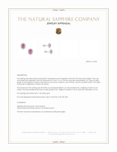 0.90 Ct.Tw.Total Carat Weight Pink Sapphire and Natural Diamond Studs Earrings, 14K White Gold Appraisal