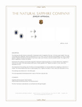 1.53&nbsp;Ct.Tw.Total Carat Weight Blue Sapphire and Natural Diamond Studs Earrings, 14K White Gold Appraisal