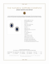 1.53 Ct.Tw.Total Carat Weight Blue Sapphire and Natural Diamond Studs Earrings, 14K White Gold Scan Report