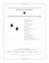 0.46 Ct.Tw.Total Carat Weight Blue Sapphire and Natural Diamond Studs Earrings, 14K White Gold Scan Report