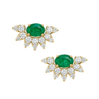 0.82 Ct.Tw. Emerald 14K Yellow Gold earring