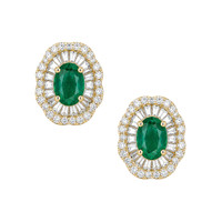 0.95 Ct.Tw. Emerald 14K Yellow Gold earring