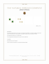 0.22 Ct.Tw.Total Carat Weight Emerald Studs Earrings, 14K Yellow Gold Appraisal