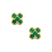 0.22 Ct.Tw. Emerald 14K Yellow Gold earring