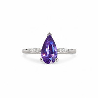1.05 Ct. Sapphire 14K White Gold ring