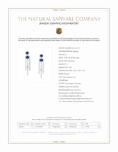 0.68 Ct.Tw.Total Carat Weight Blue Sapphire and Natural Diamond Pave Earrings, 14K White Gold Scan Report
