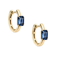 1.28 Ct.Tw. Sapphire 14K Yellow Gold earring