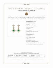 0.28 Ct.Tw.Total Carat Weight Emerald and Natural Diamond Pave Earrings, 14K Yellow Gold Scan Report