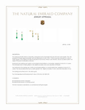 1.10&nbsp;Ct.Tw.Total Carat Weight Emerald and Natural Diamond Drops Earrings, 14K Yellow Gold Appraisal