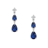 0.81 Ct.Tw. Sapphire 14K White Gold earring