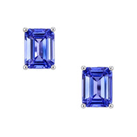 4.11 Ct.Tw. Tanzanite 14K White Gold earring