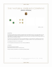 0.31&nbsp;Ct.Tw.Total Carat Weight Emerald and Natural Diamond Studs Earrings, 14K Yellow Gold Appraisal