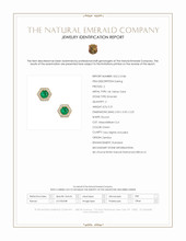 0.31&nbsp;Ct.Tw.Total Carat Weight Emerald and Natural Diamond Studs Earrings, 14K Yellow Gold Scan Report