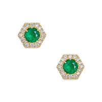 0.31 Ct.Tw. Emerald 14K Yellow Gold earring