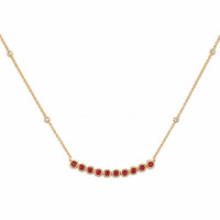 0.30 Ct. Ruby 14K Yellow Gold necklace
