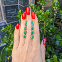 1.75&nbsp;Ct.Tw.Total Carat Weight Emerald Drops Earrings, 14K Yellow Gold Life Style