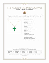 0.96 Ct. Emerald and Natural Diamond Accent Stones Pendant, 14K Yellow Gold Scan Report