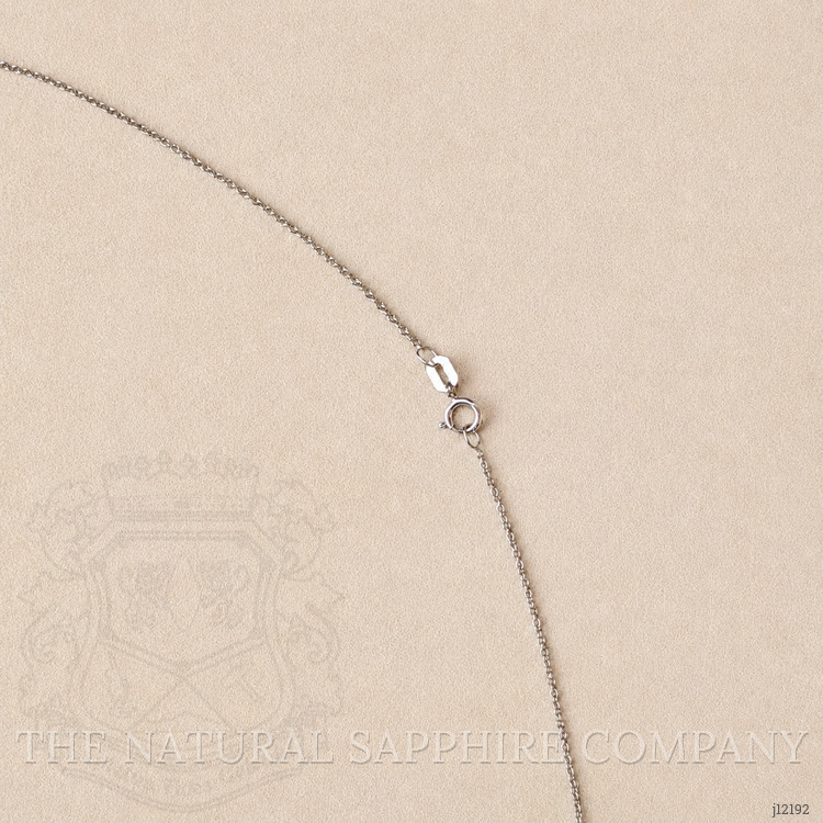 2.81 Ct. Blue Sapphire and Natural Diamond Halo Pendant, 14K White Gold