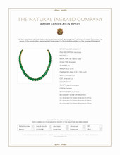 25.60 Ct. Emerald Accent Stones Necklace, 18K Yellow Gold Scan Report