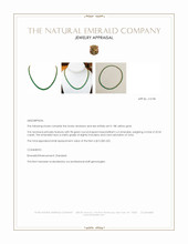 25.96 Ct. Emerald Accent Stones Necklace, 18K Yellow Gold Appraisal