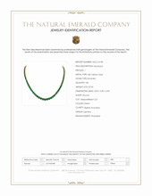 25.96 Ct. Emerald Accent Stones Necklace, 18K Yellow Gold Scan Report