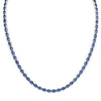 20.99 Ct. Sapphire 14K White Gold necklace
