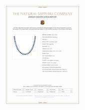 21.52 Ct.Tw.Total Carat Weight Blue Sapphire and Natural Diamond Pave Necklace, 14K White Gold Scan Report
