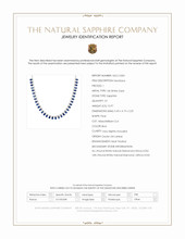 21.52 Ct.Tw.Total Carat Weight Blue Sapphire and Natural Diamond Pave Necklace, 14K White Gold Scan Report