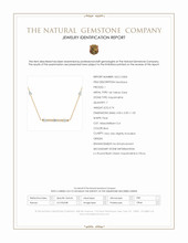0.74 Ct. Blue Aquamarine and Bluish Green Aquamarine Accent Stones Necklace, 14K Yellow Gold Scan Report