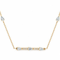 0.74 Ct. Aquamarine 14K Yellow Gold necklace