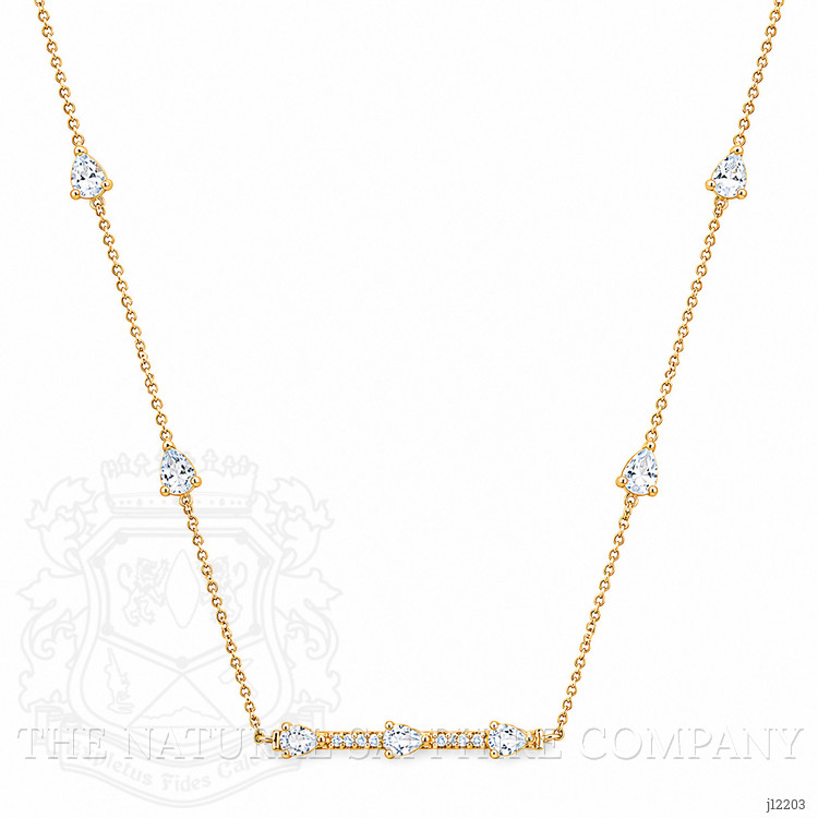 0.74 Ct. Blue Aquamarine and Bluish Green Aquamarine Accent Stones Necklace, 14K Yellow Gold