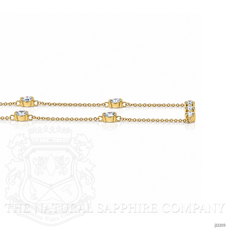 0.74 Ct. Blue Aquamarine and Bluish Green Aquamarine Accent Stones Necklace, 14K Yellow Gold