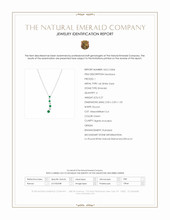 0.27 Ct. Emerald and Natural Diamond Accent Stones Necklace, 14K White Gold Scan Report