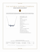0.52 Ct. Blue Sapphire and Natural Diamond Accent Stones Necklace, 14K White Gold Scan Report