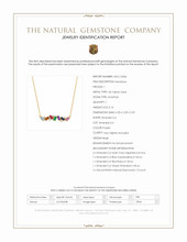 0.97 Ct.Tw.Total Carat Weight Sapphire, Aquamarine, Ruby, Emerald, Amethyst and Natural Diamond Accent Stones Necklace, 14K Yellow Gold Scan Report