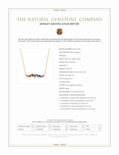 0.97 Ct.Tw.Total Carat Weight Sapphire, Aquamarine, Ruby, Emerald, Amethyst and Natural Diamond Accent Stones Necklace, 14K Yellow Gold Scan Report