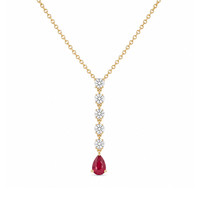 0.28 Ct. Ruby 14K Yellow Gold necklace