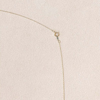 0.19 Ct. Emerald and Natural Diamond Accent Stones Necklace, 14K Yellow Gold Life Style