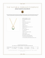 0.19 Ct. Emerald and Natural Diamond Accent Stones Necklace, 14K Yellow Gold Scan Report
