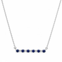 0.25 Ct. Sapphire 14K White Gold necklace