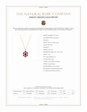 0.45 Ct. Pinkish Red Ruby and Ruby Pave Necklace, 14K Yellow Gold Scan Report