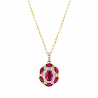 0.45 Ct. Ruby 14K Yellow Gold necklace