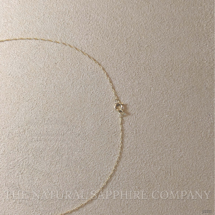 0.45 Ct. Pinkish Red Ruby and Ruby Pave Necklace, 14K Yellow Gold