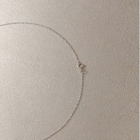 0.50 Ct. Blue Sapphire and Natural Diamond Pave Necklace, 14K White Gold Life Style