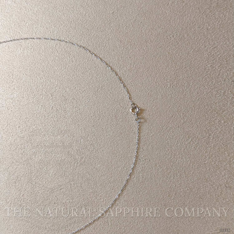0.50 Ct. Blue Sapphire and Natural Diamond Pave Necklace, 14K White Gold