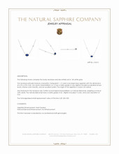 1.12 Ct. Blue Sapphire and Natural Diamond Bezel Necklace, 14K White Gold Appraisal
